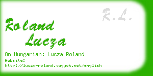 roland lucza business card